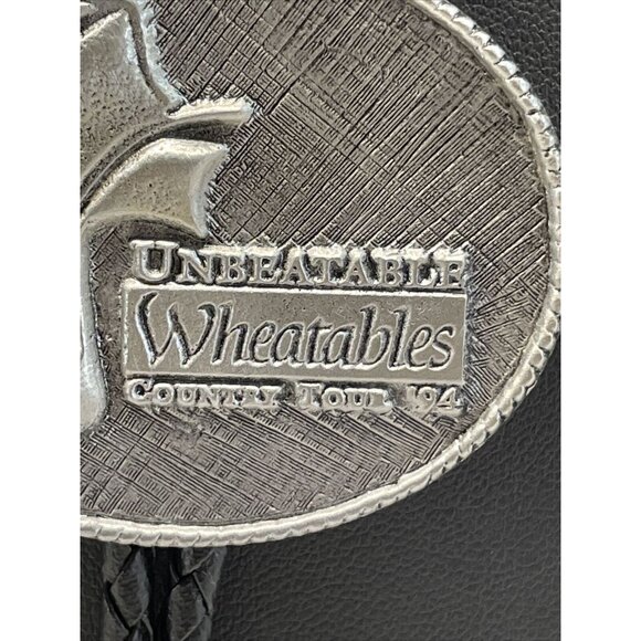 RARE Unbeatable Wheatables Country Tour Music Festival ‘94 Bolo Tie Black A44 - Picture 3 of 11